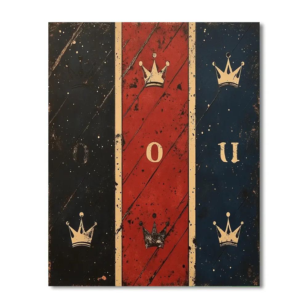 Jean-Michel Basquiat Inspired Fractured Identity Map Paint by numbers art