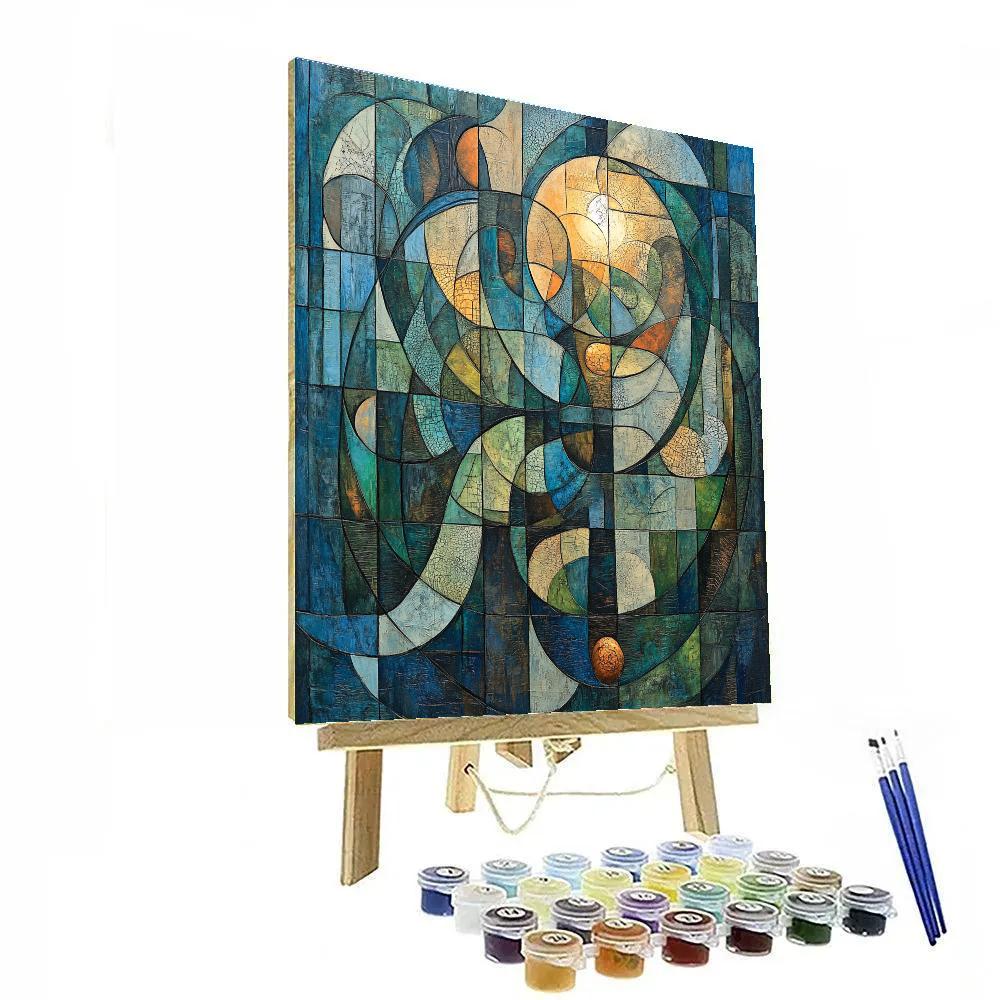Max Ernst Inspired Celestial Mosaic Painting by numbers kit