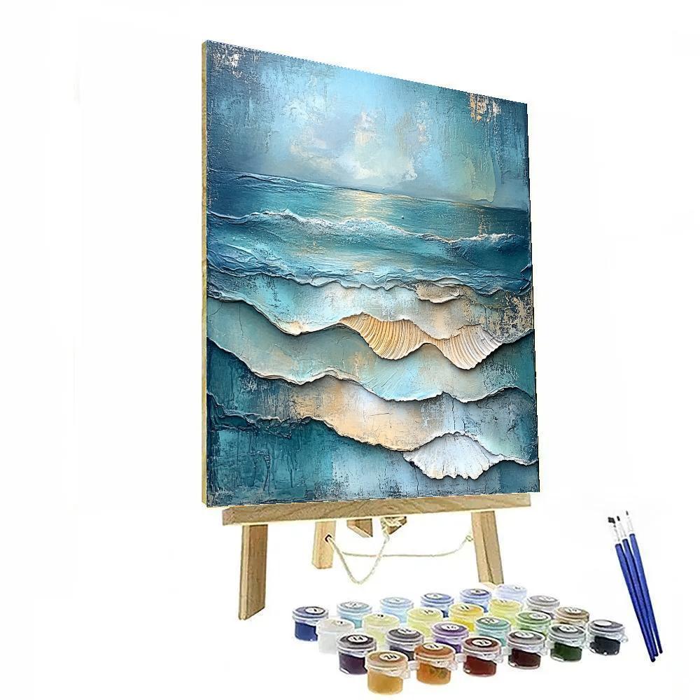 Max Ernst Inspired Frottage Ocean Numbered painting kits