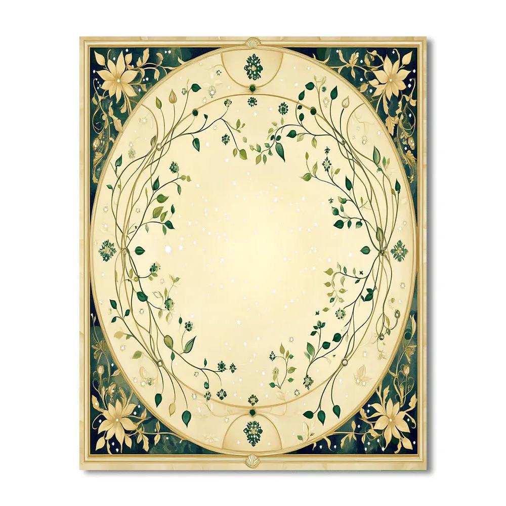 Alphonse Mucha Inspired Celestial Botany paint by numbers