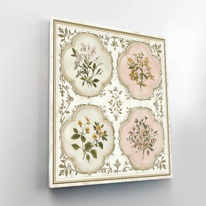 Alphonse Mucha Inspired Seasons In Bloom paint by numbers