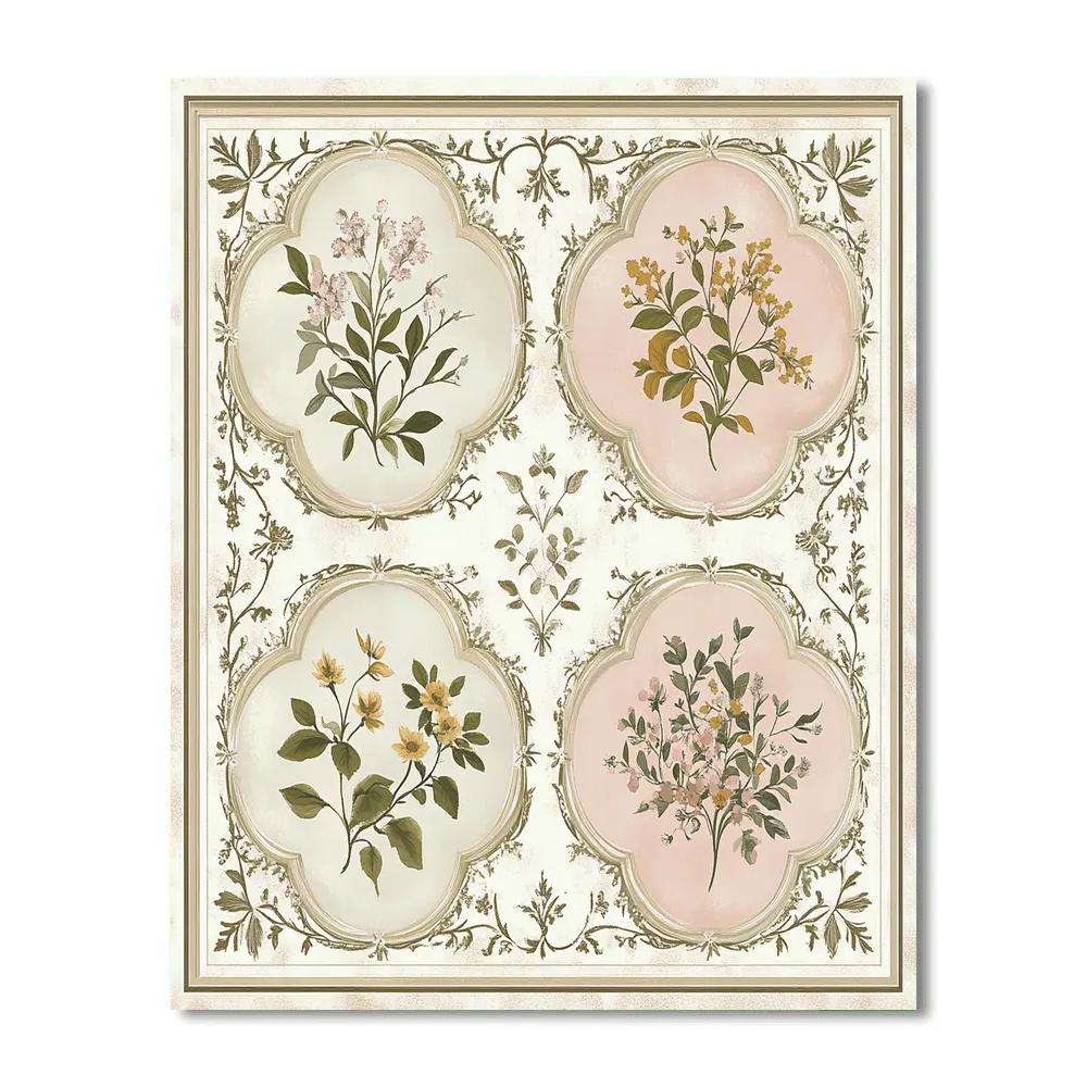 Alphonse Mucha Inspired Seasons In Bloom paint by numbers