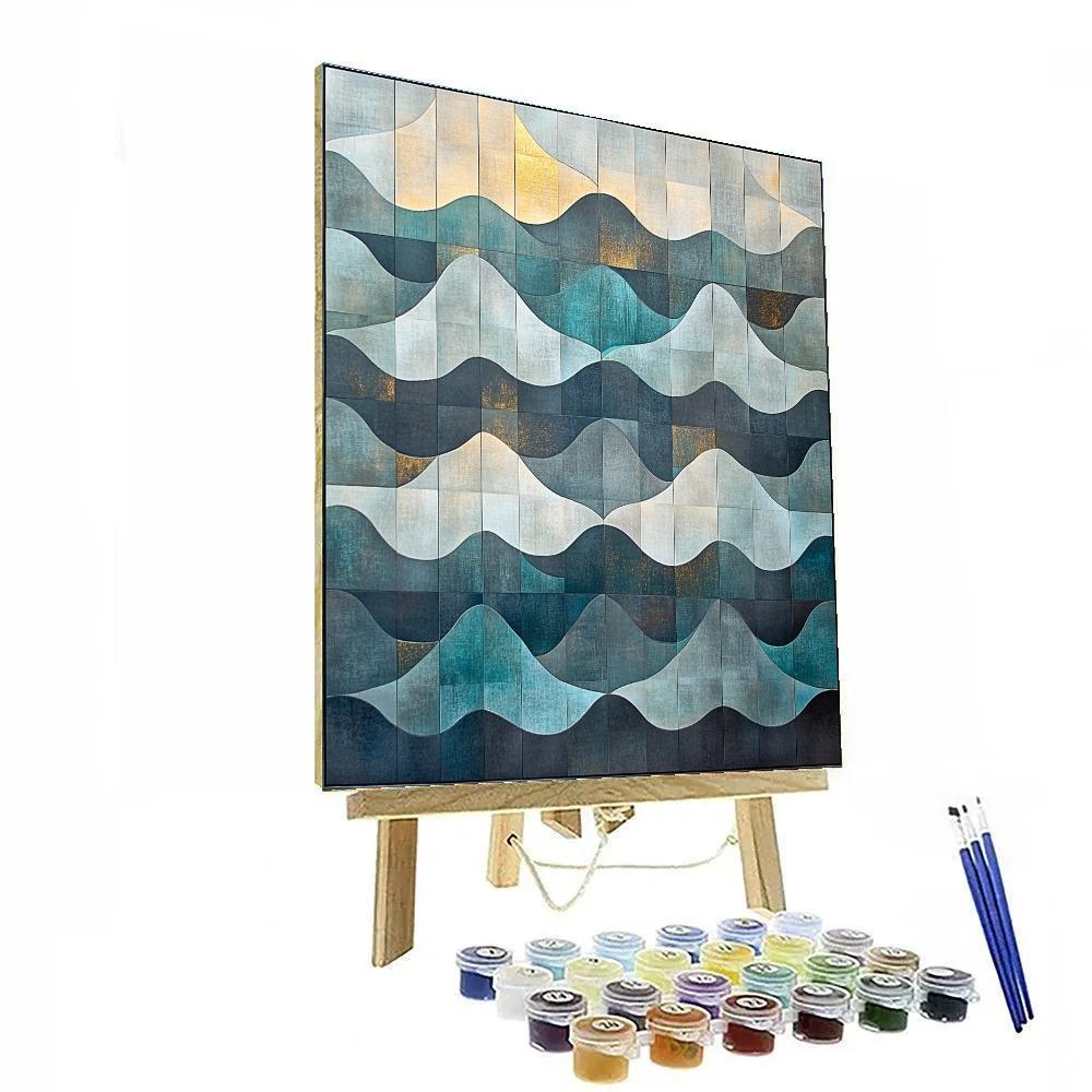 M.C. Escher Inspired Tessellated Aurora Numbered painting kits