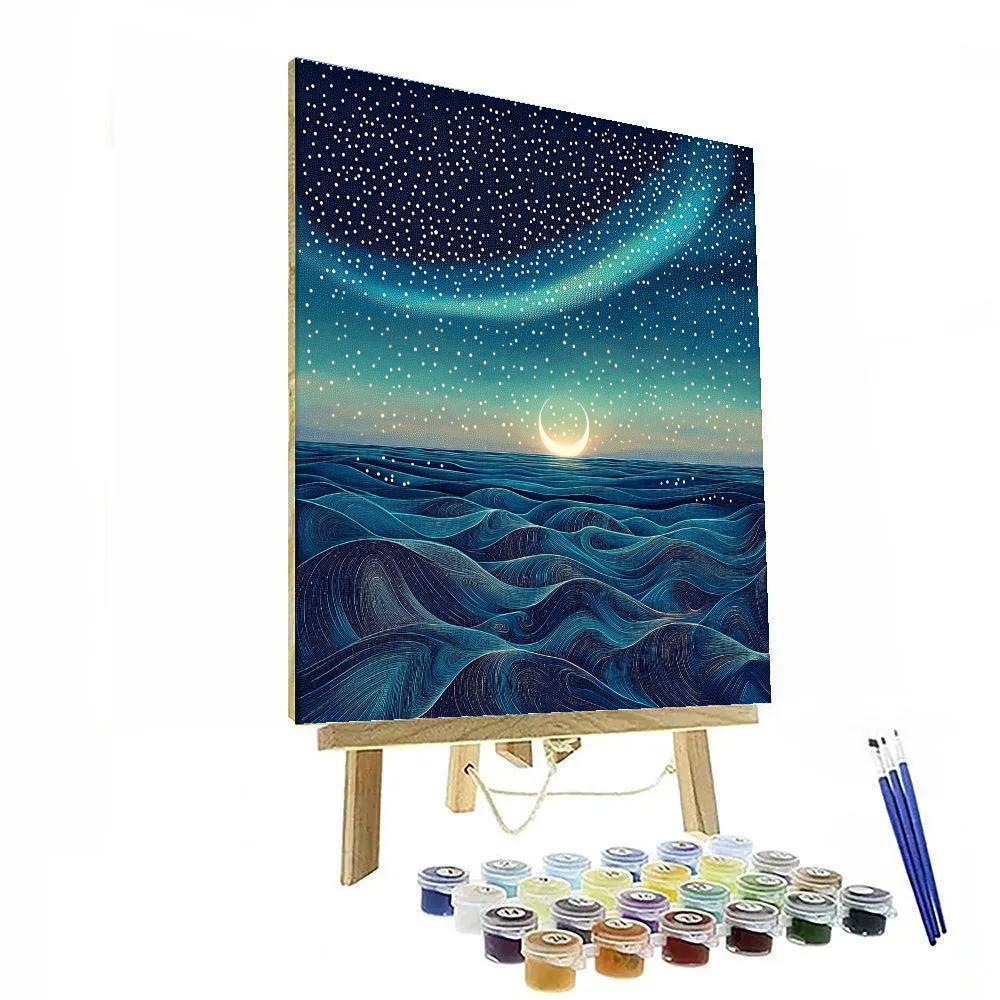 Georges Seurat Inspired Celestial Tide paint by color