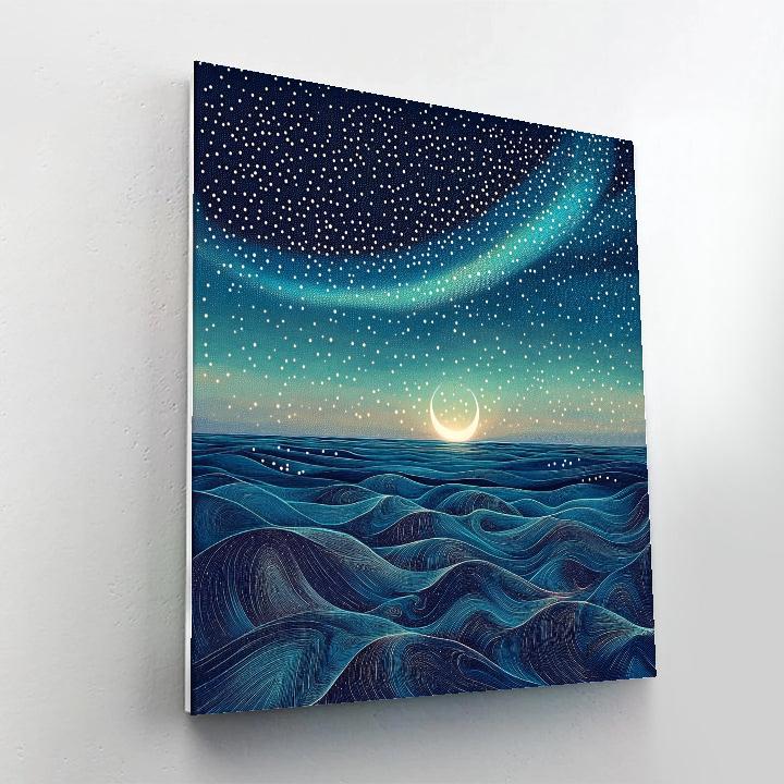 Georges Seurat Inspired Celestial Tide paint by color