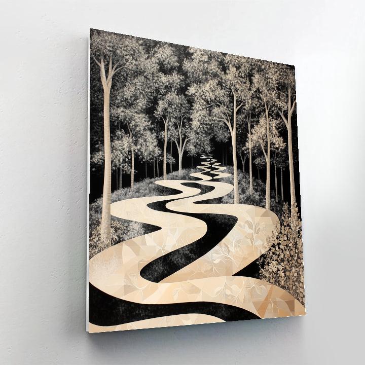 M.C. Escher Inspired Möbius Geometry Garden DIY paint by numbers