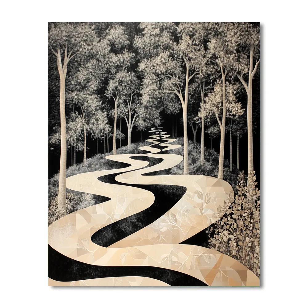 M.C. Escher Inspired Möbius Geometry Garden DIY paint by numbers