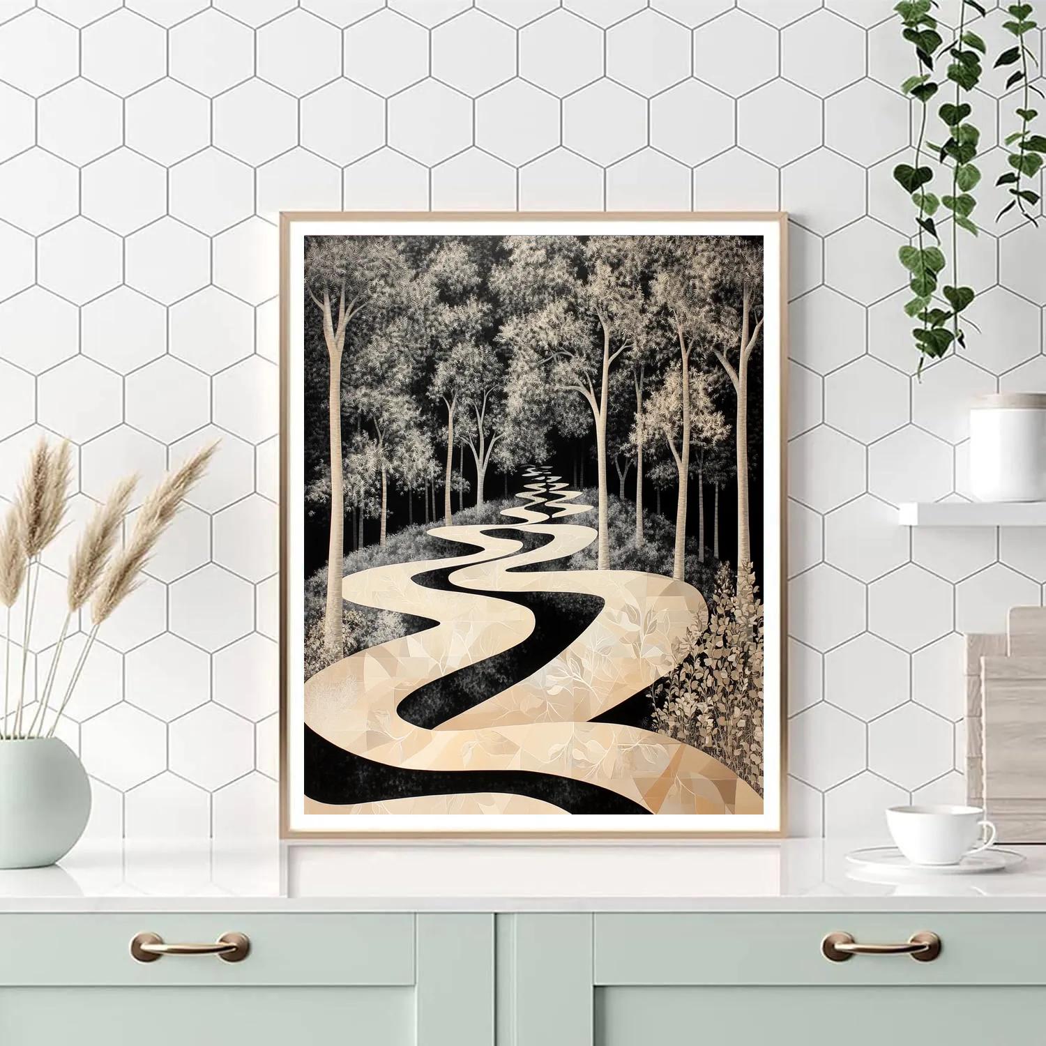 M.C. Escher Inspired Möbius Geometry Garden DIY paint by numbers