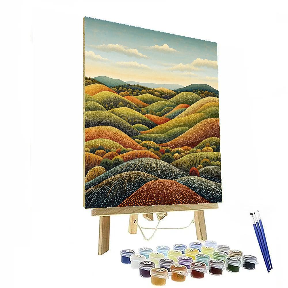 Georges Seurat Inspired Harmonic Topography DIY paint by numbers