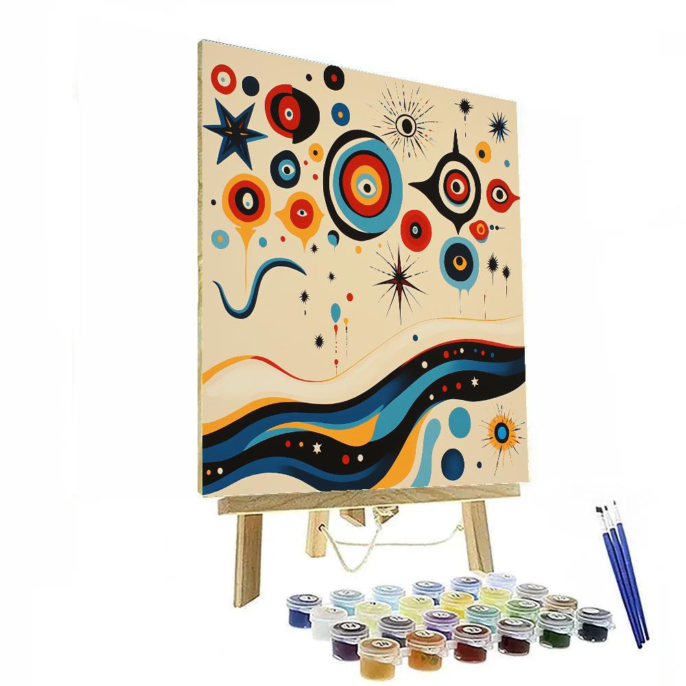Joan Miró Inspired Celestial Playground painting number kit