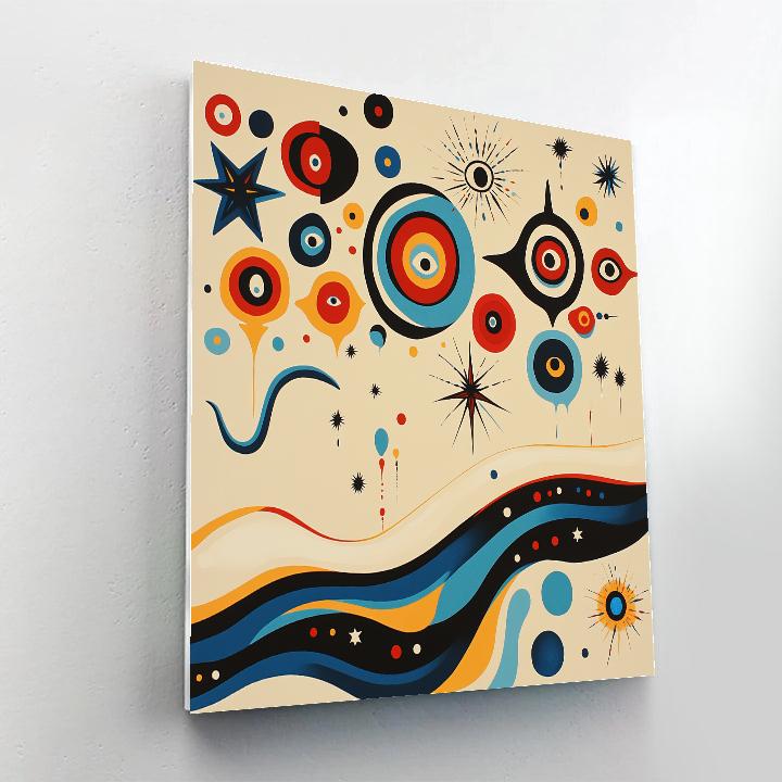 Joan Miró Inspired Celestial Playground painting number kit