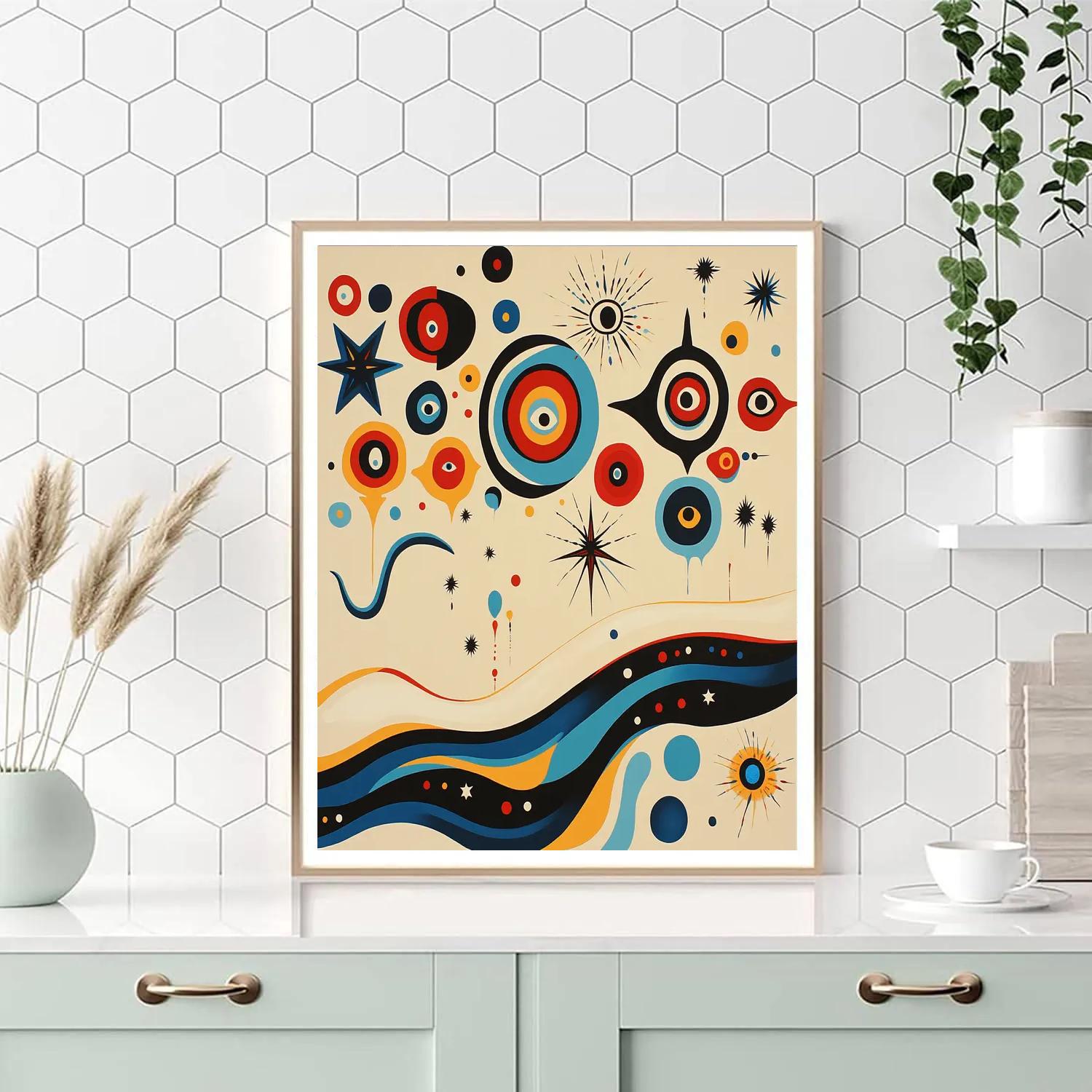 Joan Miró Inspired Celestial Playground painting number kit