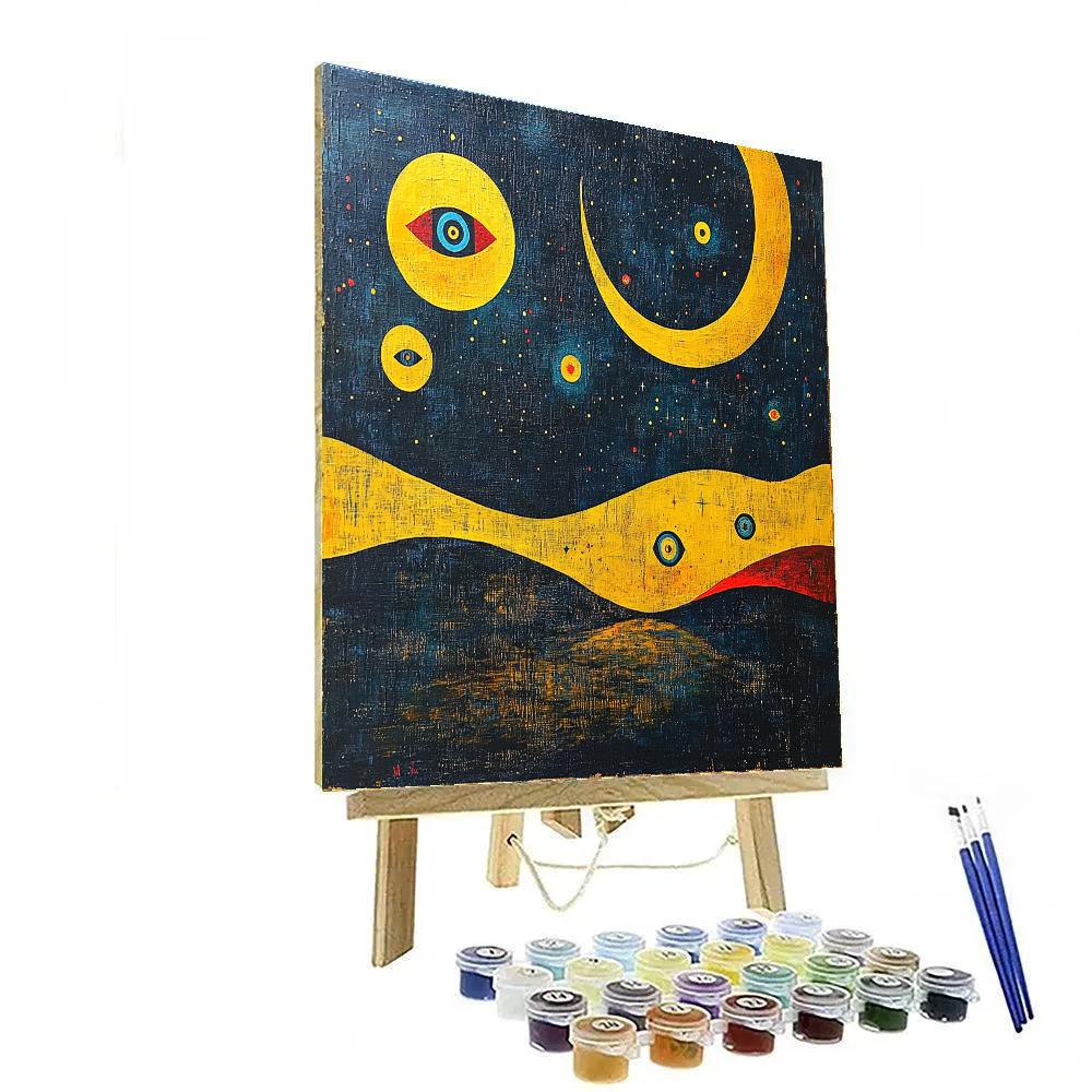 Joan Miró Inspired Nocturne Of Floating Eyes Paint by numbers art