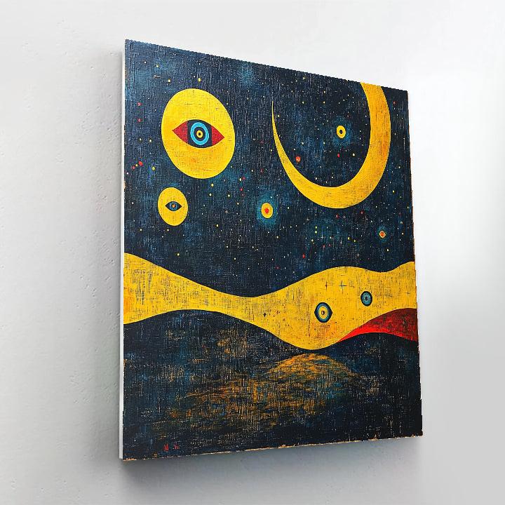 Joan Miró Inspired Nocturne Of Floating Eyes Paint by numbers art