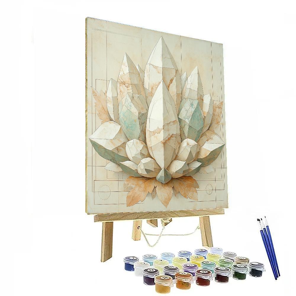 Michelangelo Inspired Quartz Blossom Number painting