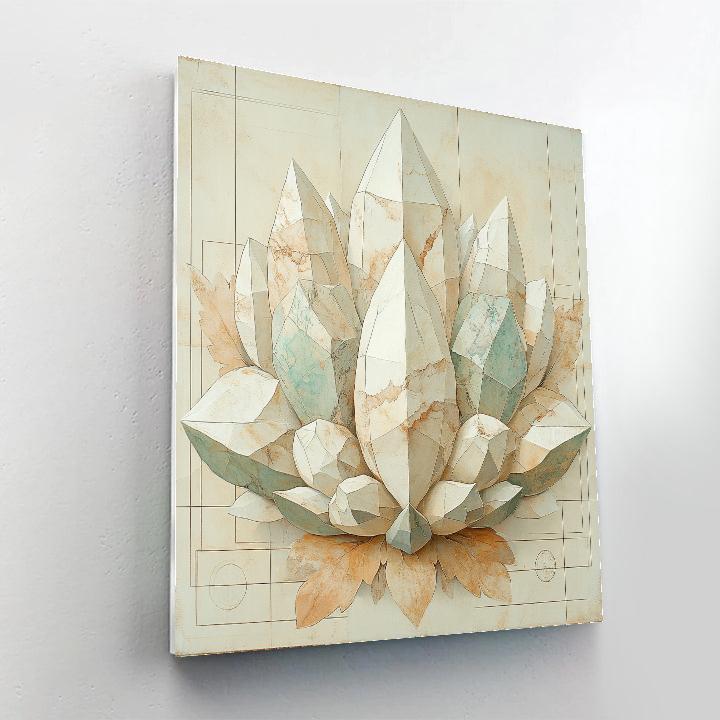 Michelangelo Inspired Quartz Blossom Number painting