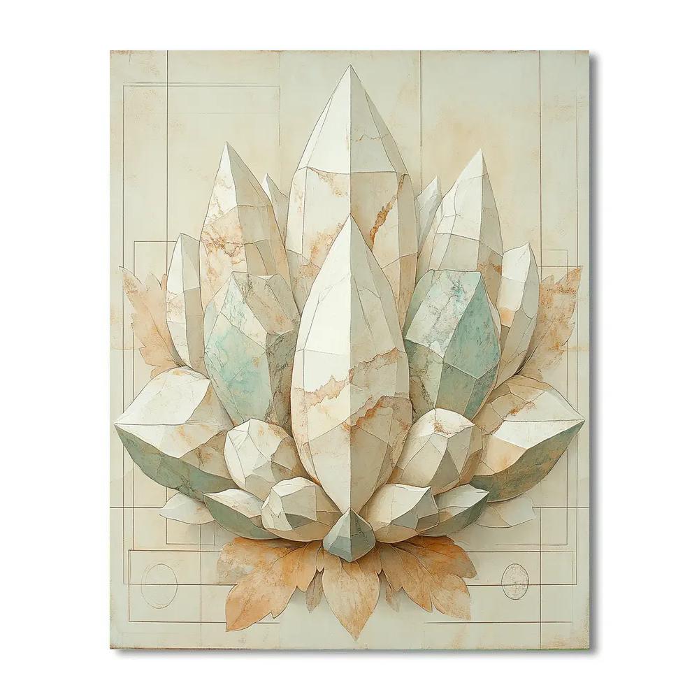 Michelangelo Inspired Quartz Blossom Number painting