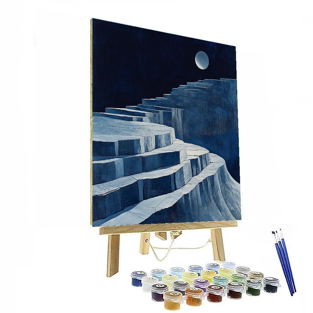 Michelangelo Inspired Lunar Scarps paint by number