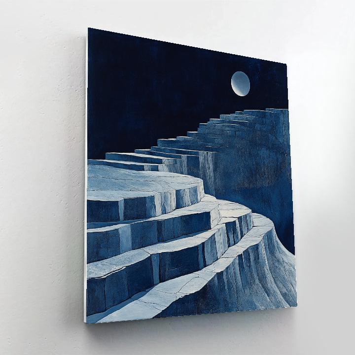 Michelangelo Inspired Lunar Scarps paint by number
