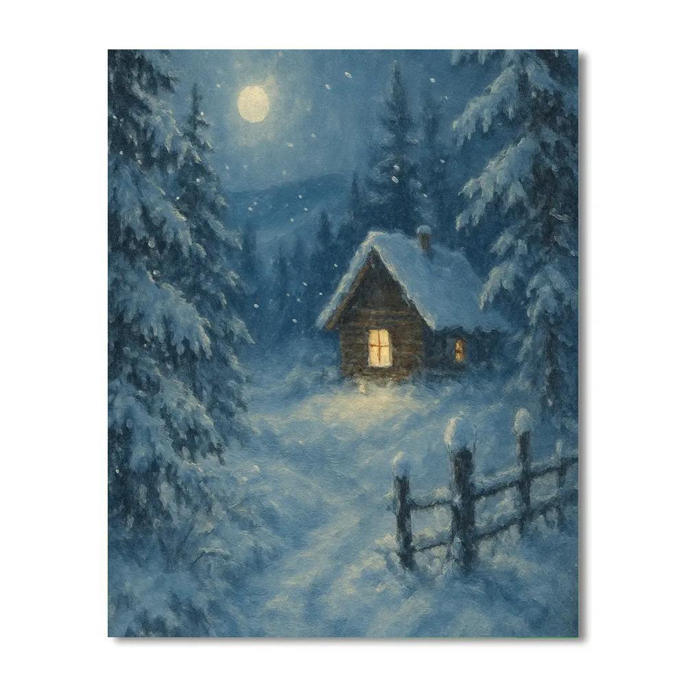 Moonlit Pine Hollow DIY paint by numbers