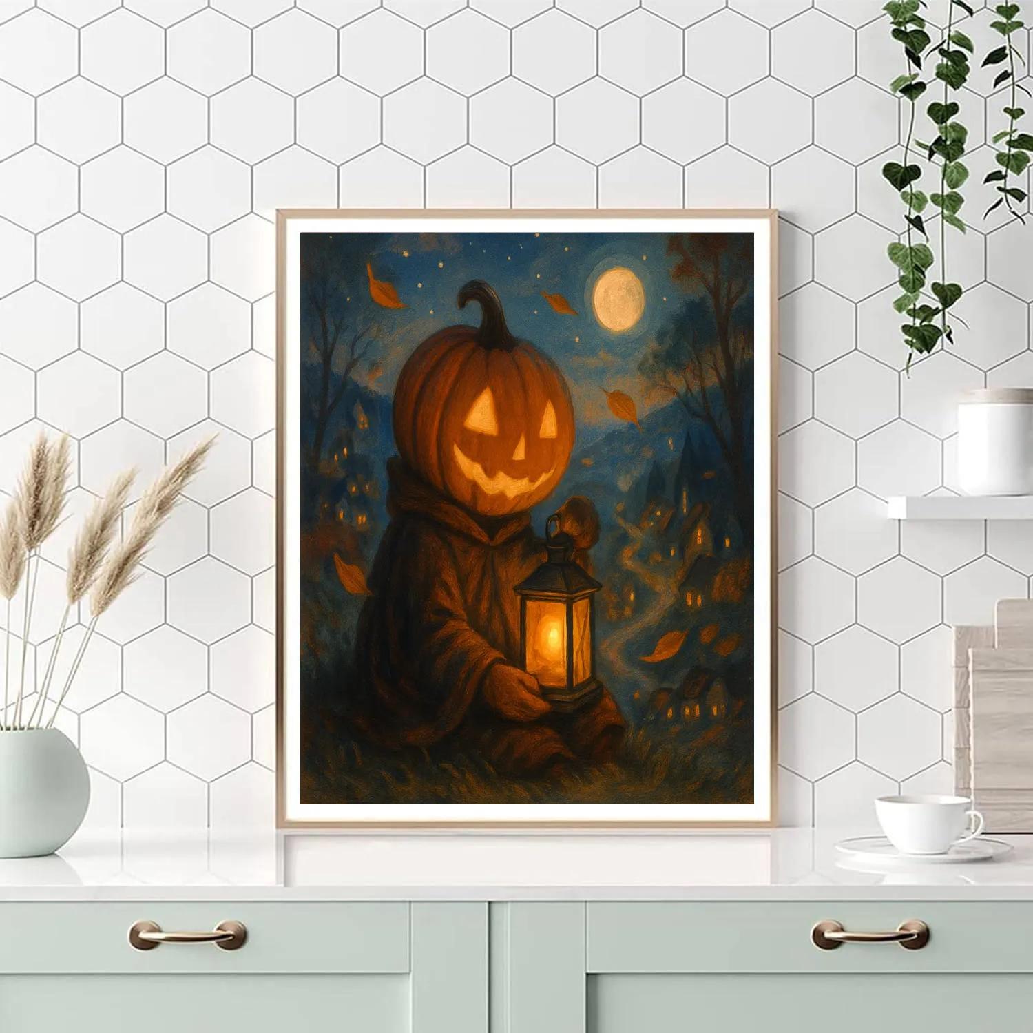 Lantern Keeper On The Hill Painting by numbers kit