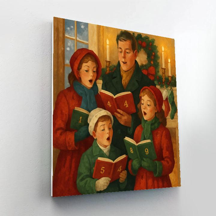 Hearthside Carol Number painting