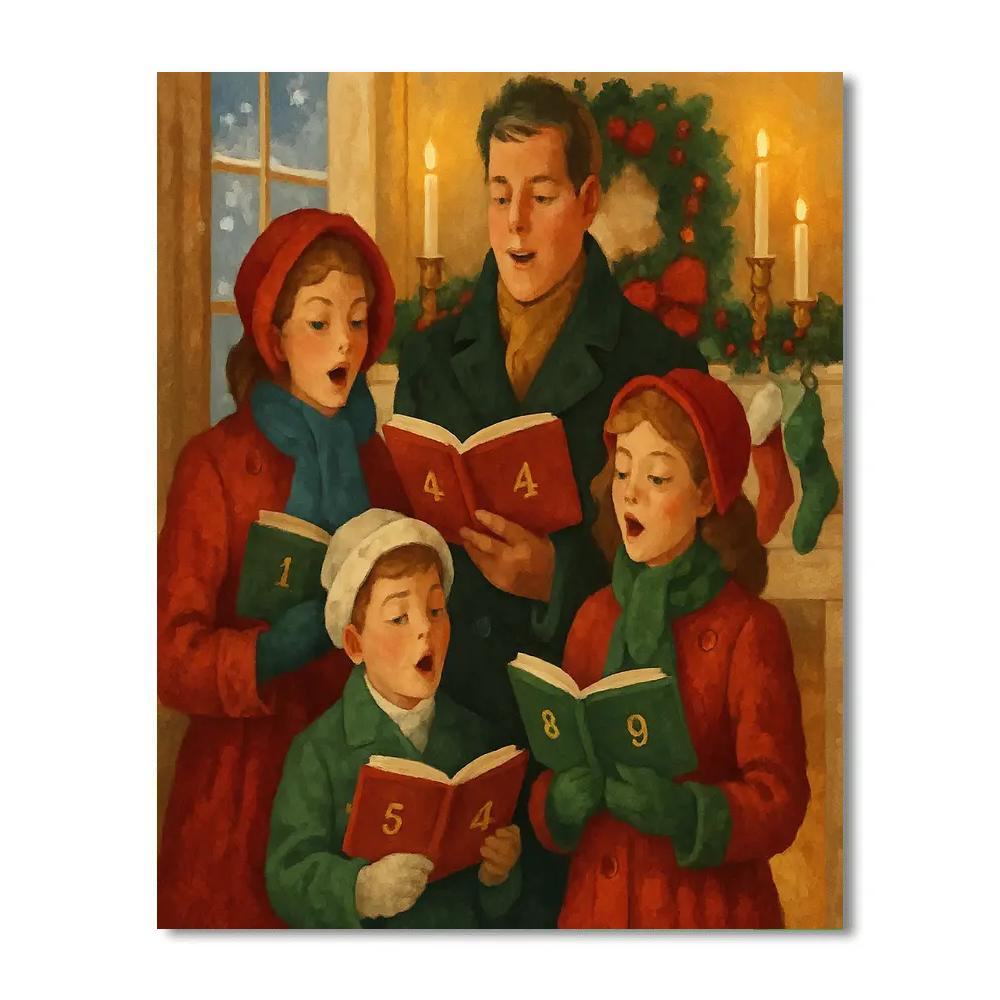 Hearthside Carol Number painting