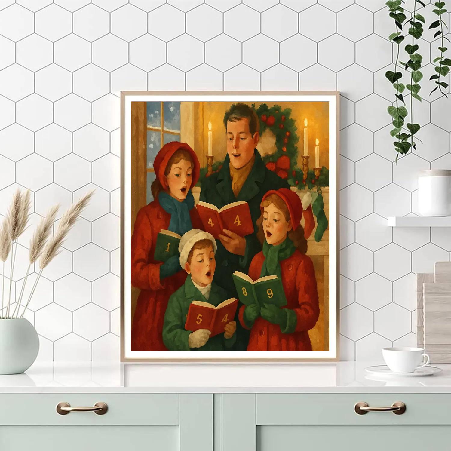 Hearthside Carol Number painting