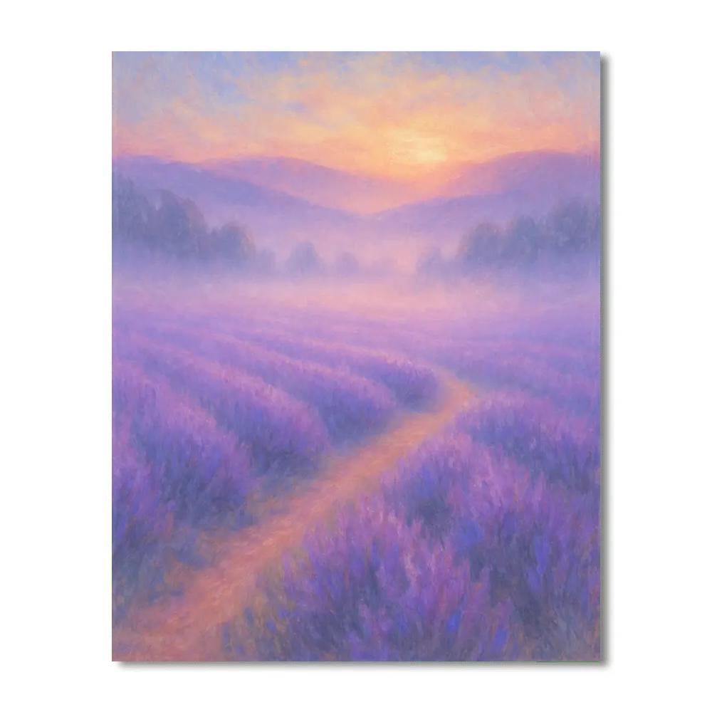 Misted Lavender Valley Numbered painting kits