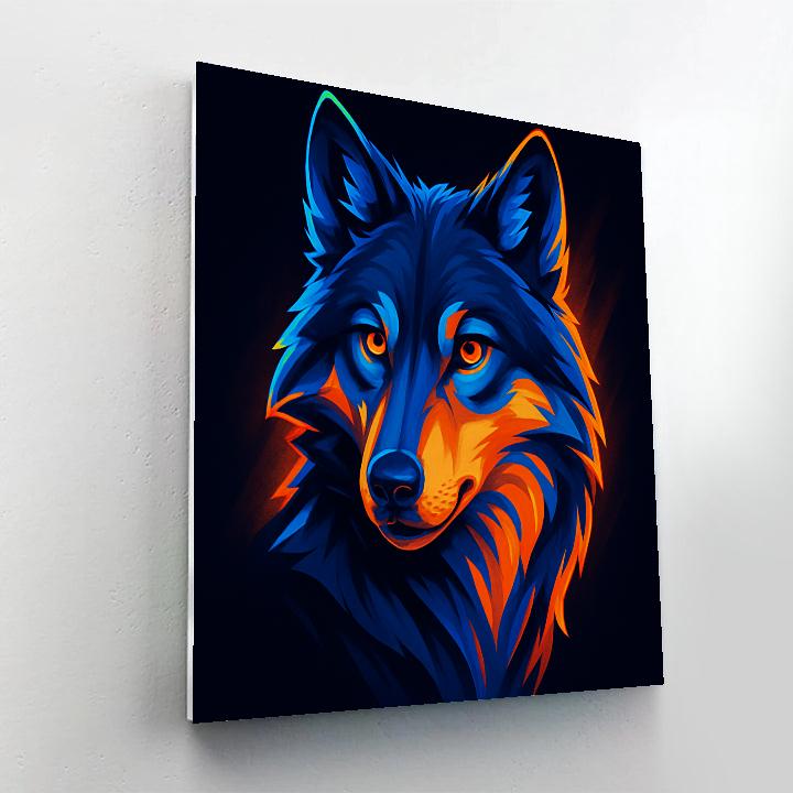 Aurora Wolf Gaze Painting by numbers kit