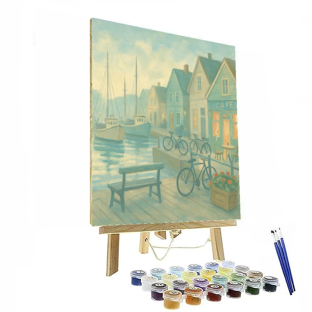 Harbor Cafe Morning Paint by numbers kits