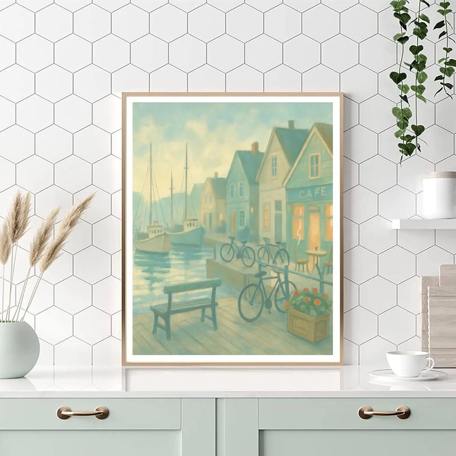 Harbor Cafe Morning Paint by numbers kits