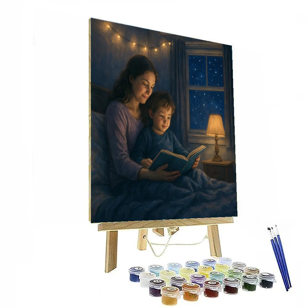 Bedtime Story Under Stars paint by color