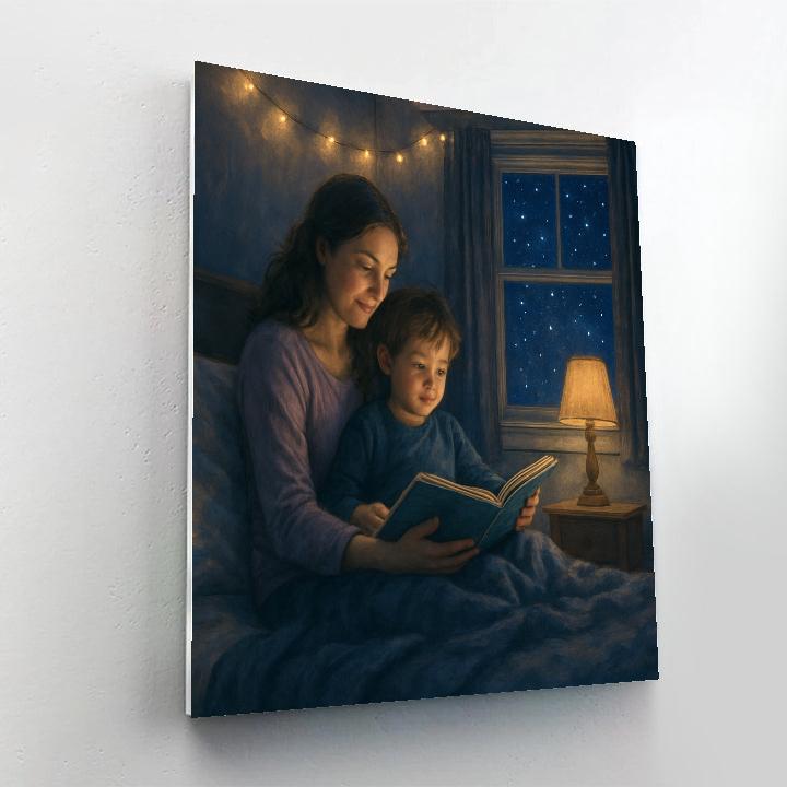 Bedtime Story Under Stars paint by color