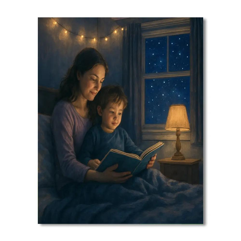 Bedtime Story Under Stars paint by color