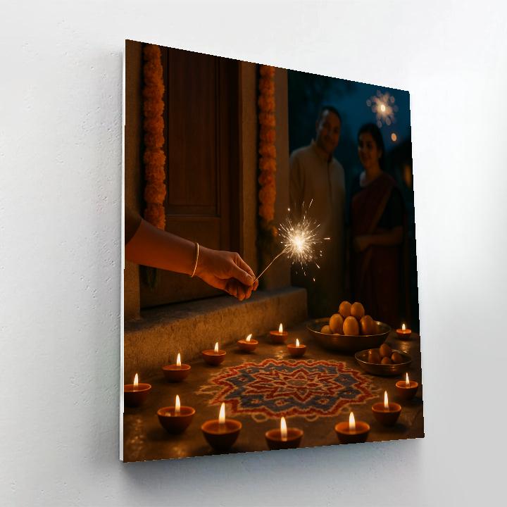 Diwali Doorstep At Dusk Paint by numbers kits