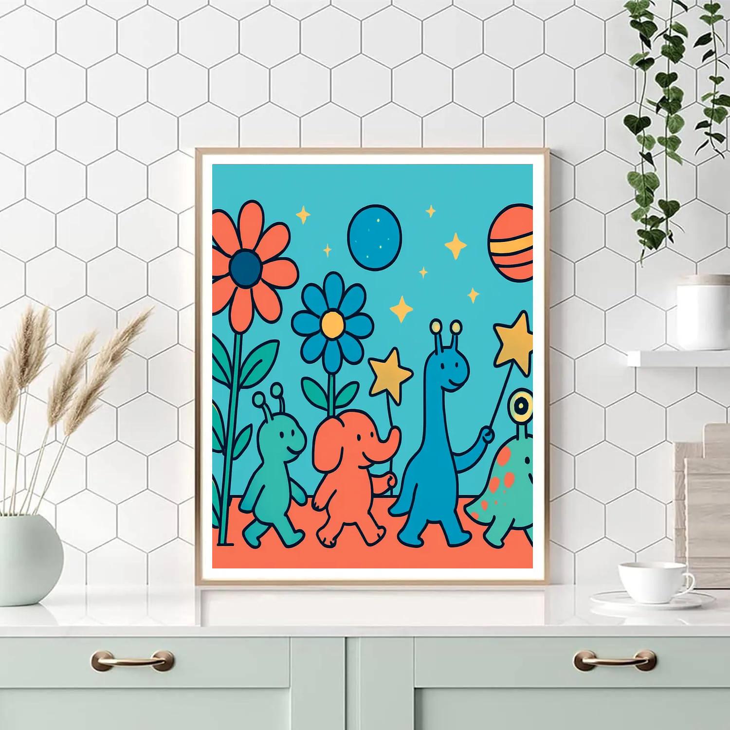 Galactic Garden Parade paint by numbers