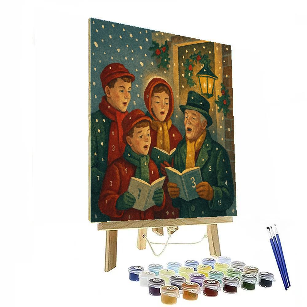 Lamplight Carolers Painting by numbers kit
