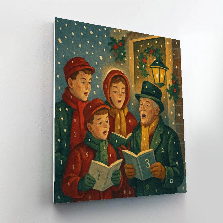 Lamplight Carolers Painting by numbers kit