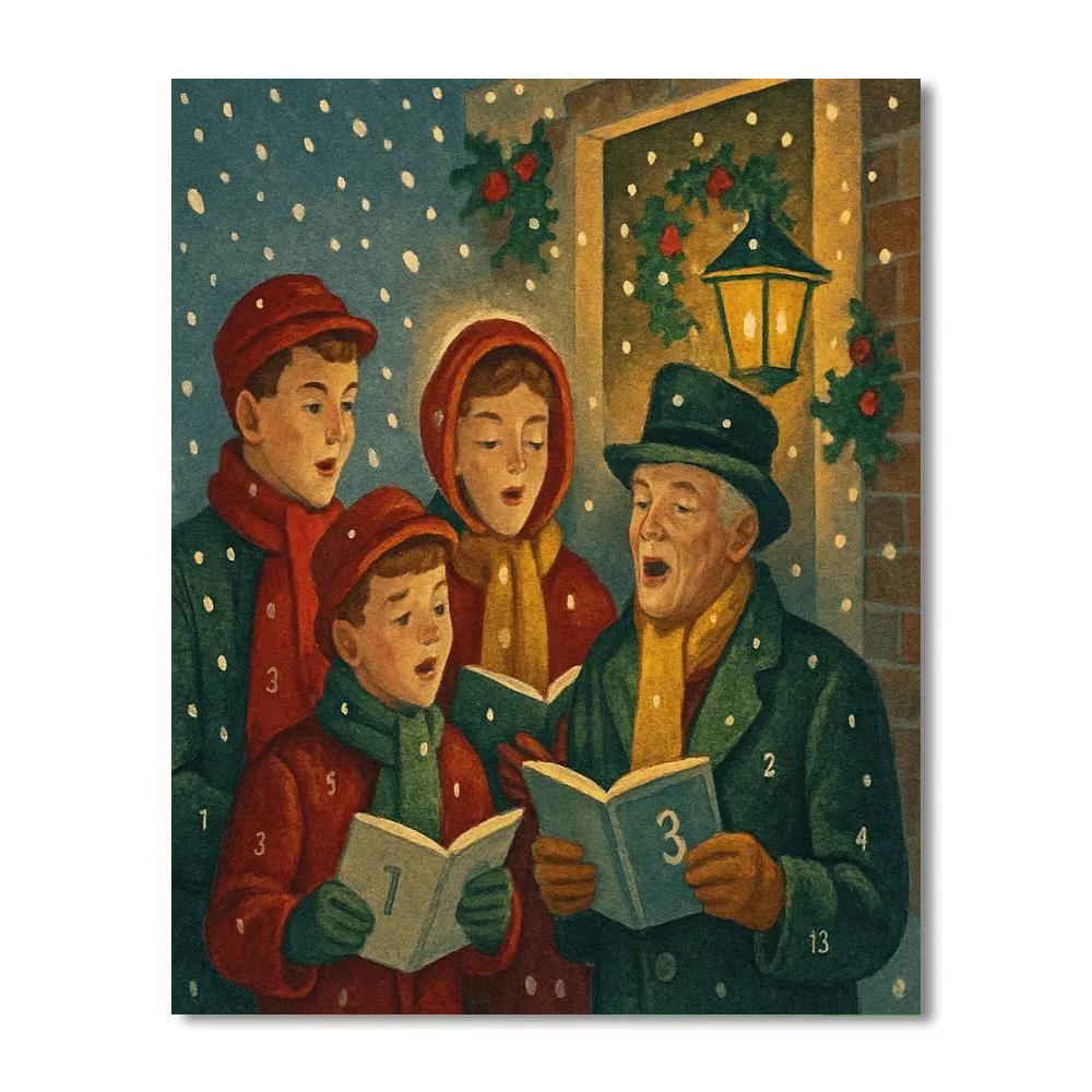 Lamplight Carolers Painting by numbers kit