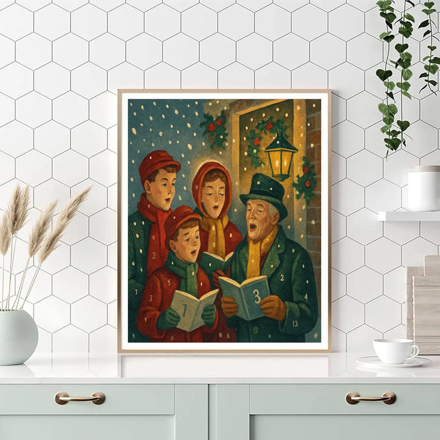 Lamplight Carolers Painting by numbers kit