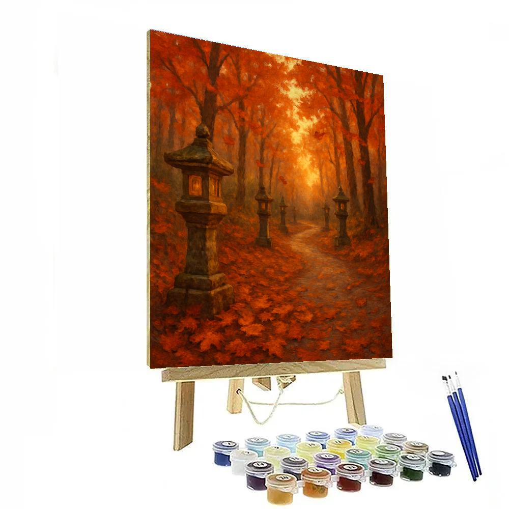 Autumn Lantern Lane painting number kit