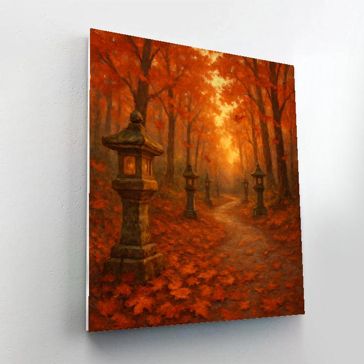 Autumn Lantern Lane painting number kit