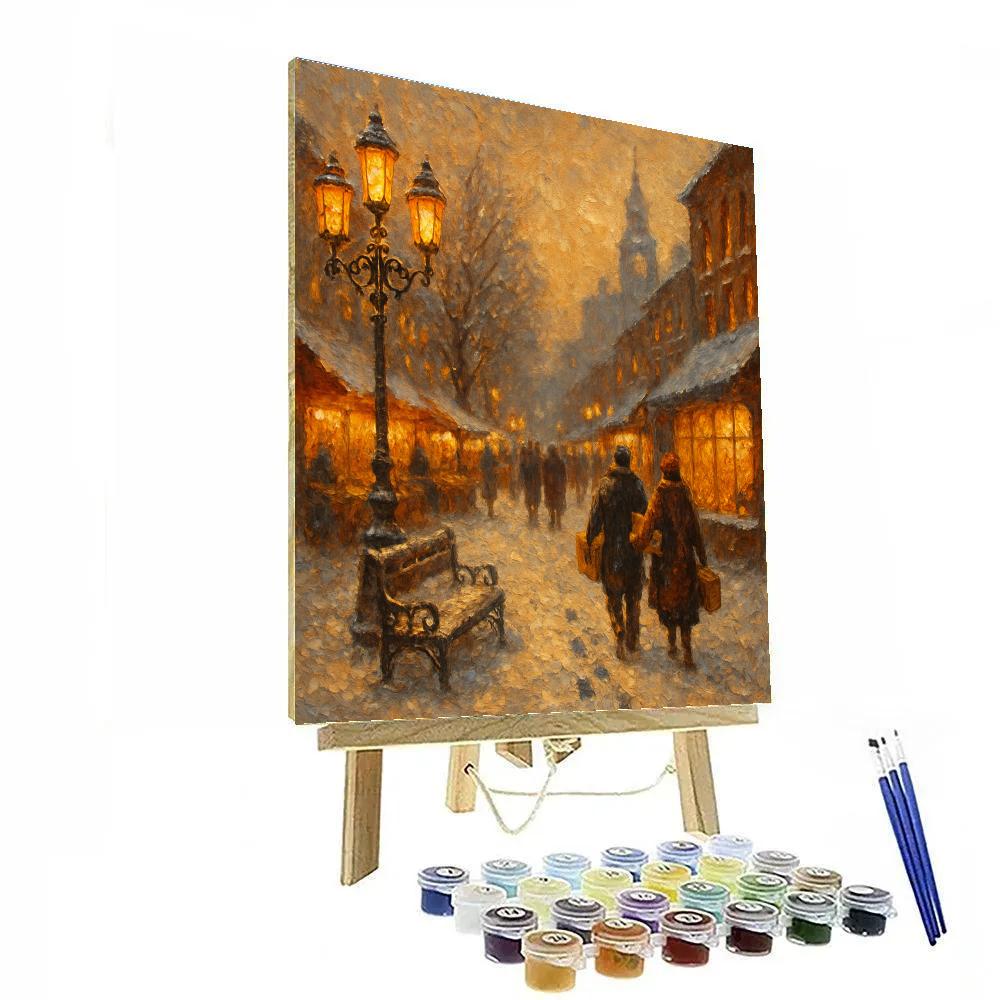 Snowbound Market Street Numbered painting kits