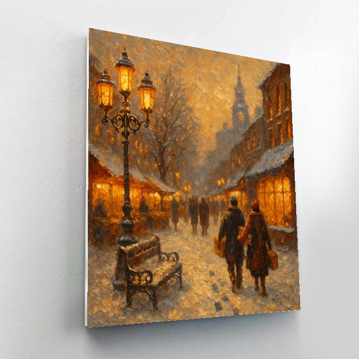Snowbound Market Street Numbered painting kits