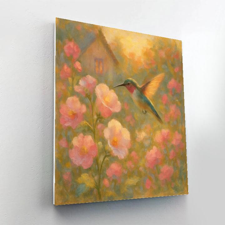 Hummingbird Tea Garden paint by number