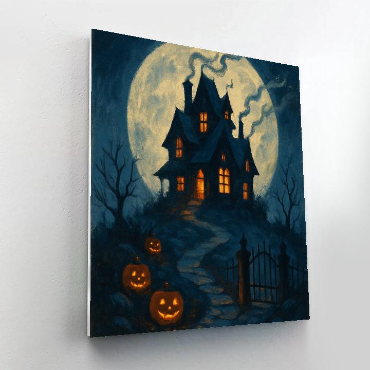 Moonlit Hollow Manor Numbered painting kits