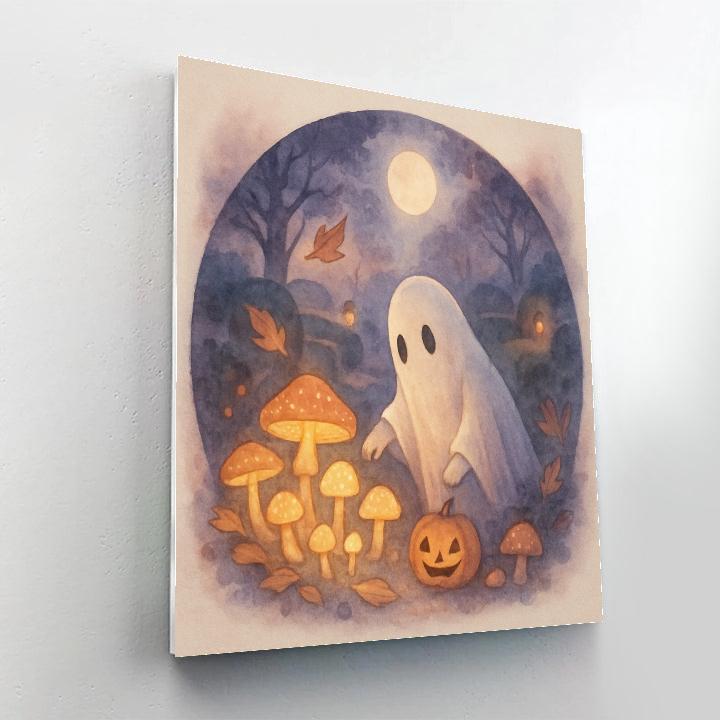 Mushroom Moon Garden Numbered painting kits