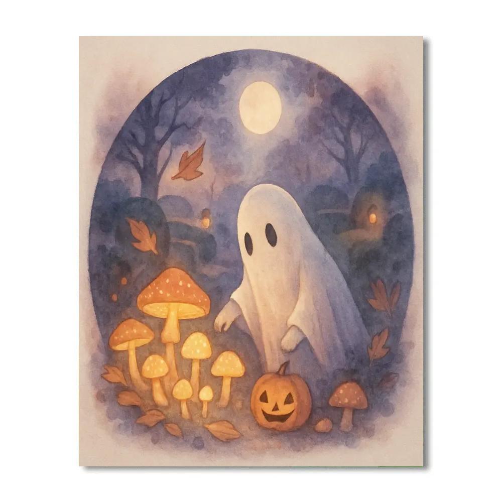 Mushroom Moon Garden Numbered painting kits