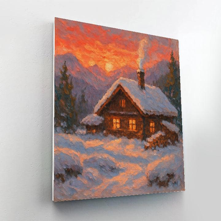 Amber Chalet Sunset paint by number